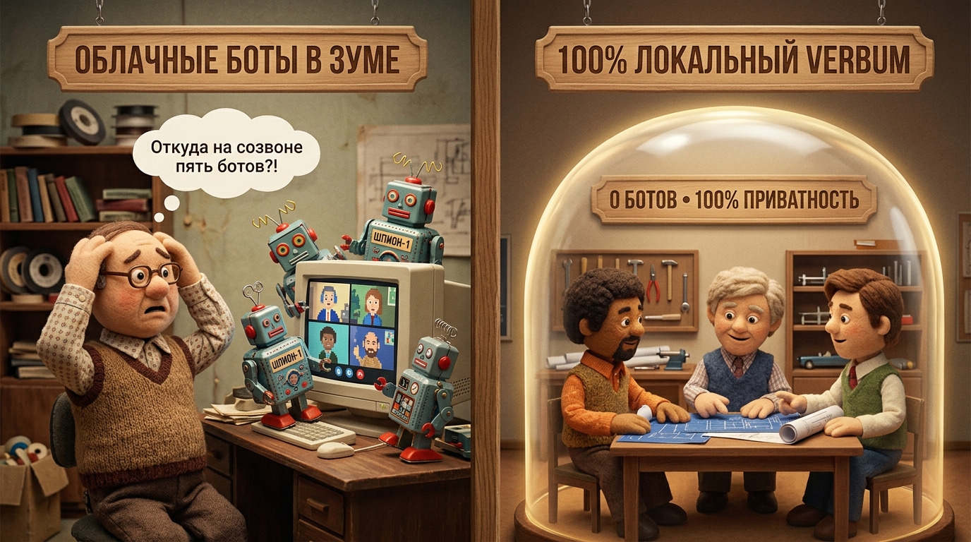 Cloud Meeting Bots vs Verbum Offline Transcriber